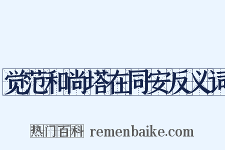 觉范和尚塔在同安反义词是什么意思的图片